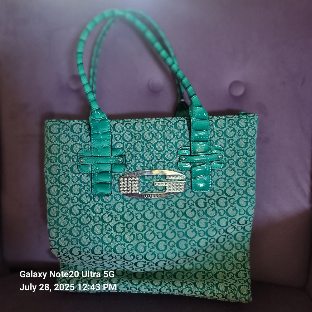 Elegant Teal Designer Tote Bag